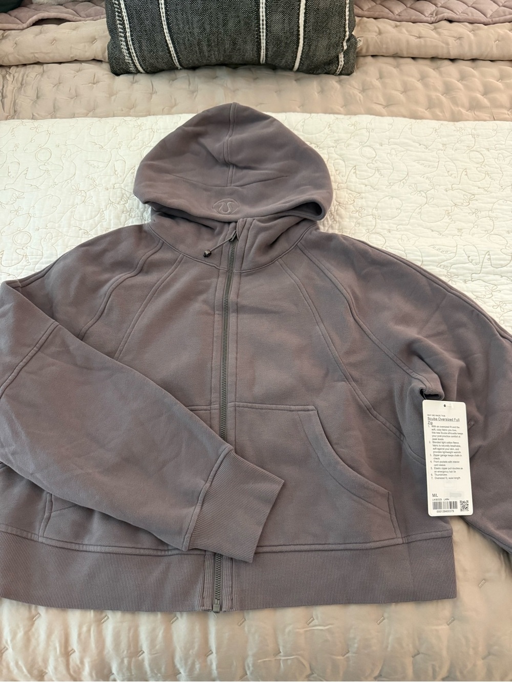 NWT Lululemon Scuba Full-Zip Hoodie M/L Lunar Rock